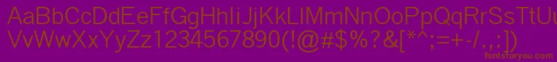 Quicktype Font – Brown Fonts on Purple Background