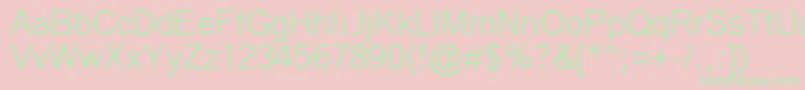 Quicktype Font – Green Fonts on Pink Background