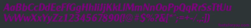 CleargothicserialBolditalic Font – Purple Fonts on Black Background