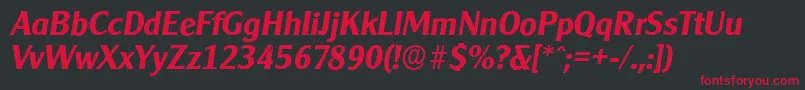 CleargothicserialBolditalic Font – Red Fonts on Black Background