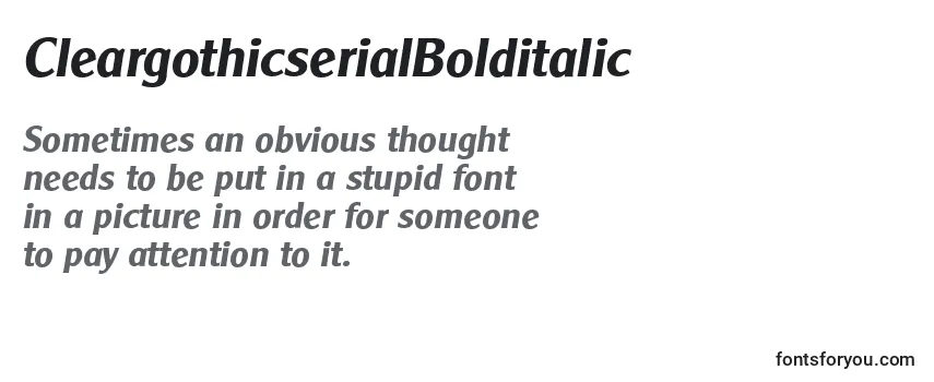 CleargothicserialBolditalic-fontti