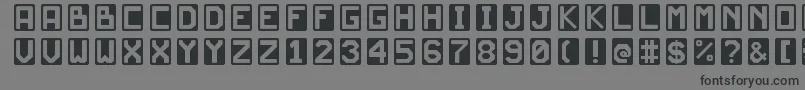 フォントJdScarabeoLight – 黒い文字の灰色の背景