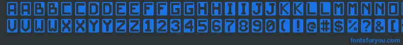 Police JdScarabeoLight – polices bleues sur fond noir
