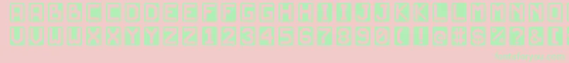 JdScarabeoLight Font – Green Fonts on Pink Background