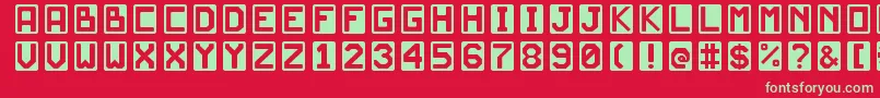 JdScarabeoLight Font – Green Fonts on Red Background