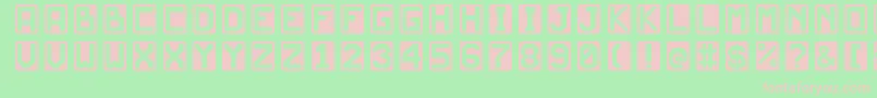 JdScarabeoLight Font – Pink Fonts on Green Background