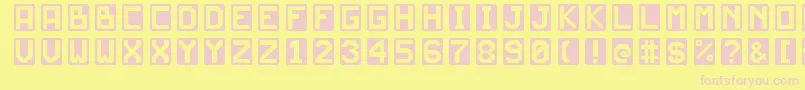 JdScarabeoLight Font – Pink Fonts on Yellow Background