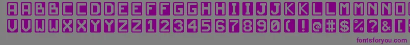 フォントJdScarabeoLight – 紫色のフォント、灰色の背景