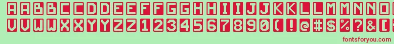 JdScarabeoLight Font – Red Fonts on Green Background