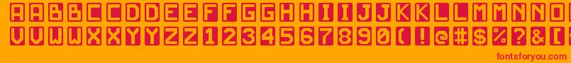 JdScarabeoLight Font – Red Fonts on Orange Background