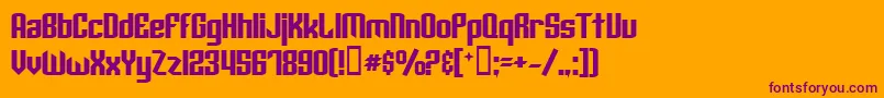 ArcheryBlackRounded Font – Purple Fonts on Orange Background