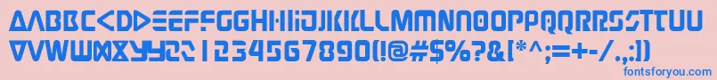 Judge Font – Blue Fonts on Pink Background