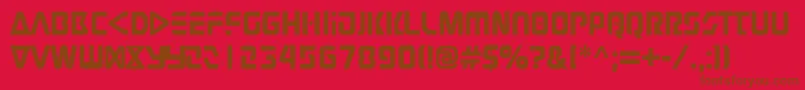 Fonte Judge – fontes marrons em um fundo vermelho