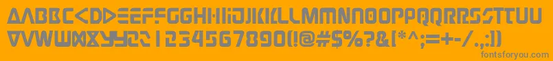 Judge Font – Gray Fonts on Orange Background