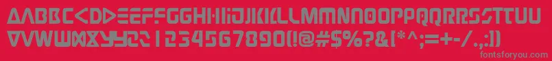 フォントJudge – 赤い背景に灰色の文字