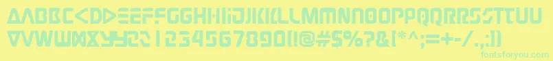 Judge Font – Green Fonts on Yellow Background