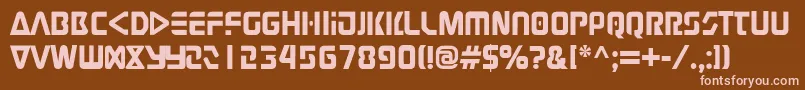 Judge Font – Pink Fonts on Brown Background