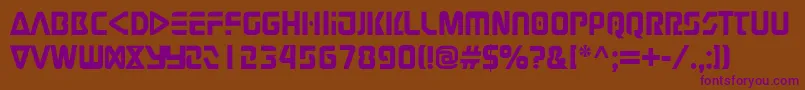 Judge Font – Purple Fonts on Brown Background