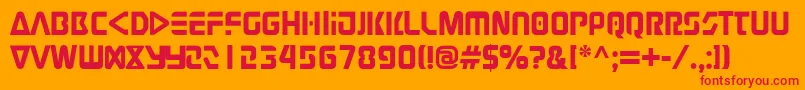 Judge Font – Red Fonts on Orange Background
