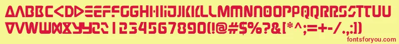 Judge Font – Red Fonts on Yellow Background