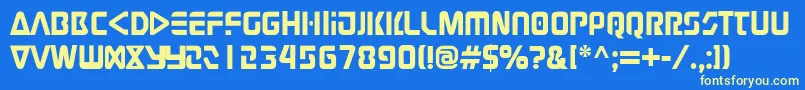 Judge Font – Yellow Fonts on Blue Background