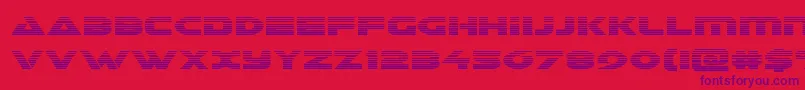 Police Galantgrad – polices violettes sur fond rouge