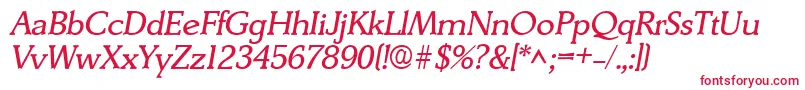 DerringerItalic Font – Red Fonts on White Background