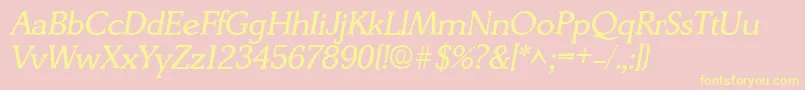 DerringerItalic Font – Yellow Fonts on Pink Background