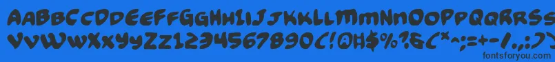 fuente Funny2 – Fuentes Negras Sobre Fondo Azul