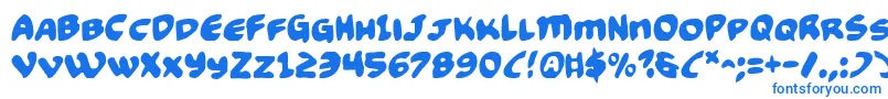 Czcionka Funny2 – niebieskie czcionki