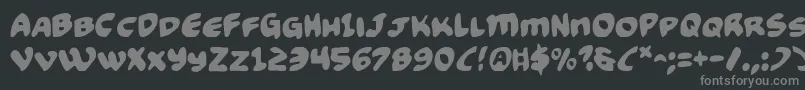 フォントFunny2 – 黒い背景に灰色の文字
