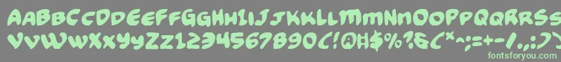 Funny2 Font – Green Fonts on Gray Background