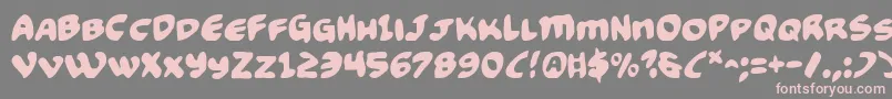 Lisätietoja Funny2-fontista Funny2-fontti – vaaleanpunaiset fontit harmaalla taustalla