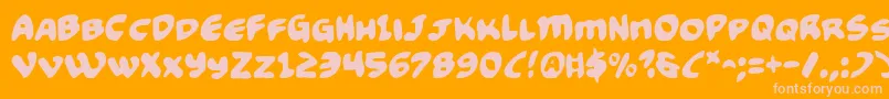 Funny2 Font – Pink Fonts on Orange Background