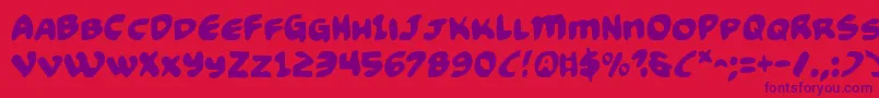 fuente Funny2 – Fuentes Moradas Sobre Fondo Rojo
