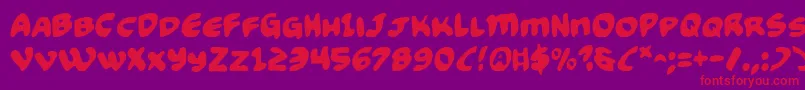 Funny2 Font – Red Fonts on Purple Background