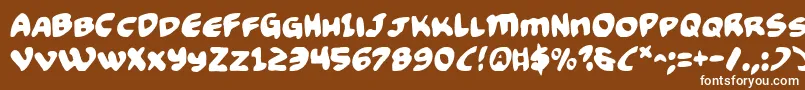 Funny2 Font – White Fonts on Brown Background