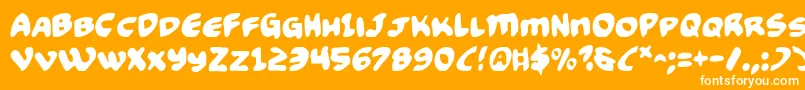 Funny2 Font – White Fonts on Orange Background