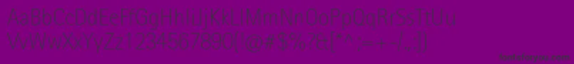RotisIiSansProExtraLight-Schriftart – Schwarze Schriften auf violettem Hintergrund