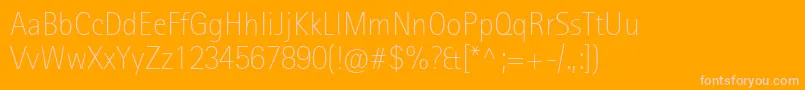 Police RotisIiSansProExtraLight – polices roses sur fond orange