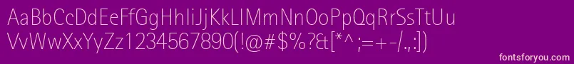 RotisIiSansProExtraLight Font – Pink Fonts on Purple Background