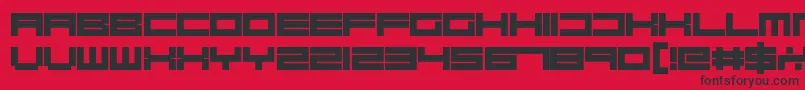 RobotBlocks Font – Black Fonts on Red Background