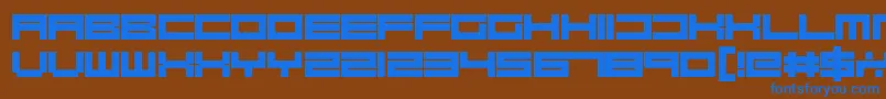 RobotBlocks Font – Blue Fonts on Brown Background