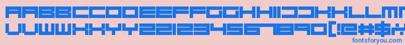 RobotBlocks Font – Blue Fonts on Pink Background