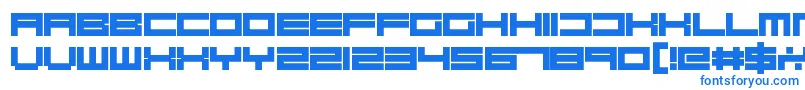 RobotBlocks Font – Blue Fonts on White Background