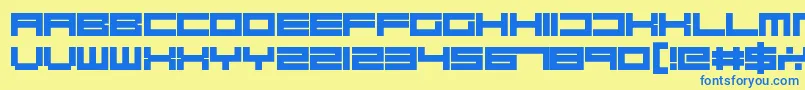 fuente RobotBlocks – Fuentes Azules Sobre Fondo Amarillo