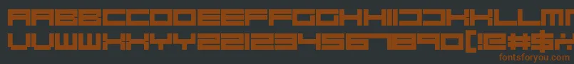 RobotBlocks Font – Brown Fonts on Black Background