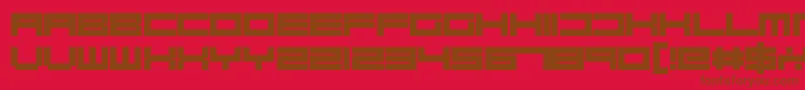 RobotBlocks Font – Brown Fonts on Red Background