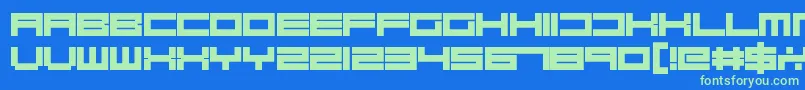 Fonte RobotBlocks – fontes verdes em um fundo azul