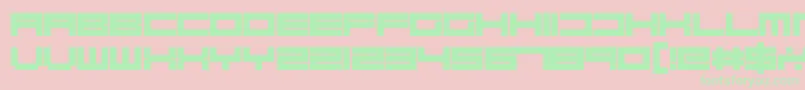 RobotBlocks Font – Green Fonts on Pink Background